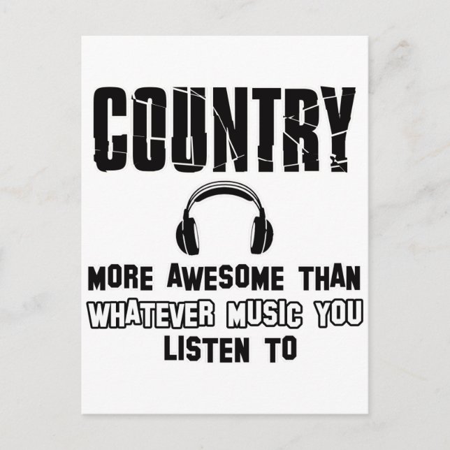Carte Postale conception musicale country (Devant)