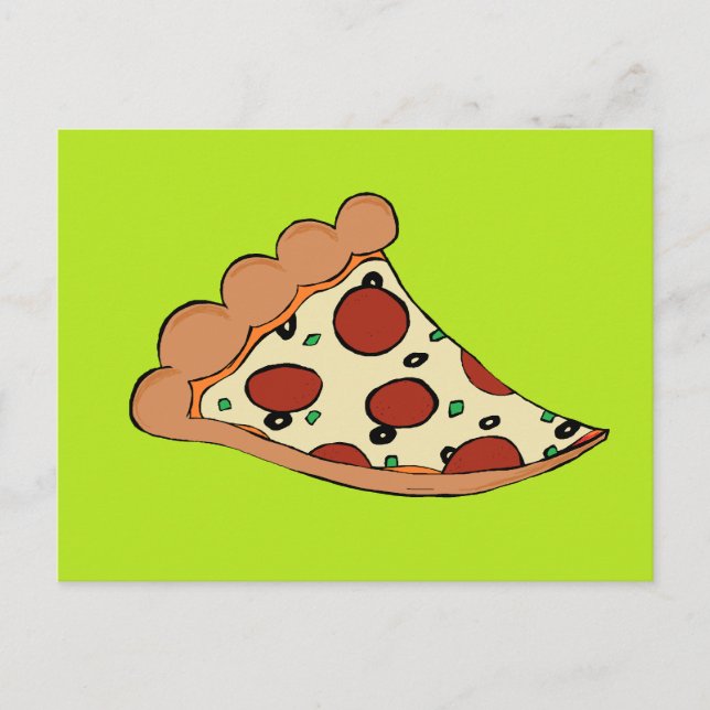 Carte Postale Conception par tranche de pizza (Devant)