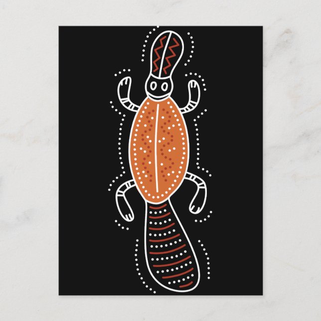 Carte Postale Conception pointillée Platypus (Devant)