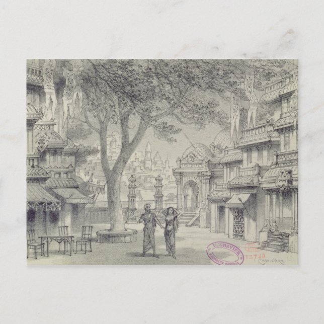 Carte Postale Conception pour l'Acte II de l'opéra "Lakme" (Devant)