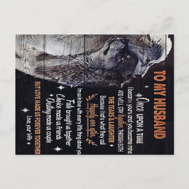 Carte Postale Conception pour mon mari | Citations d'amour pour  (Devant)