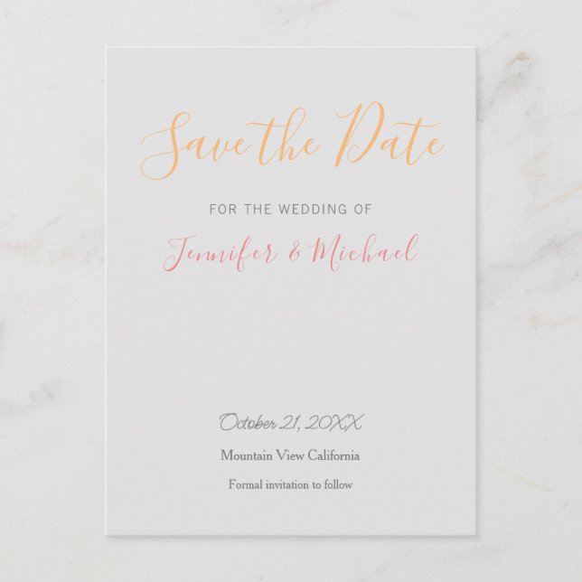 Carte Postale Conception professionnelle de mariage moderne, sau (Devant)
