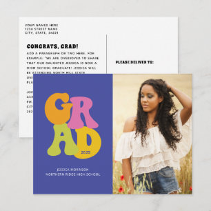 Carte Postale Conception Rétro Lumineuse 2025 Photo de Remise de