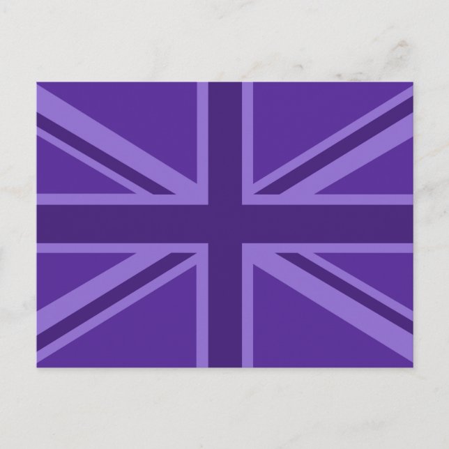 Carte Postale Conception Union Jack violette (Devant)