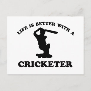 Carte Postale Conception vectorielle de cricket