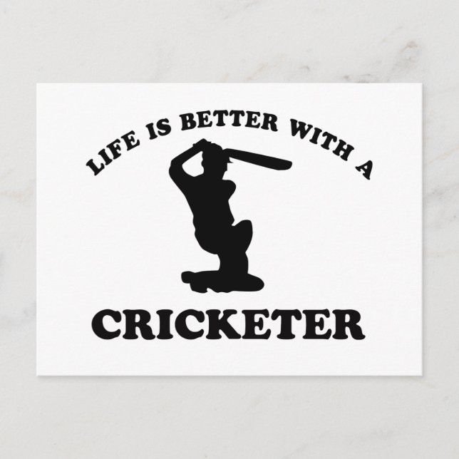 Carte Postale Conception vectorielle de cricket (Devant)