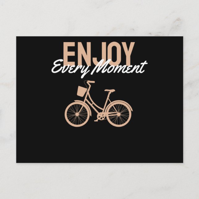 Carte Postale Conception Vélo - Profitez De Chaque Moment (Devant)