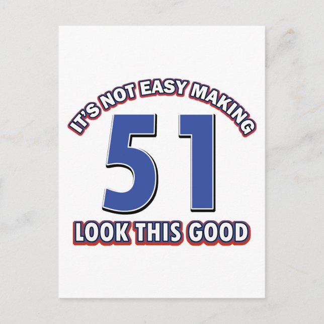 Carte Postale Conceptions d'anniversaire 51 ans (Devant)
