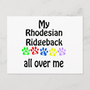 Carte Postale Conceptions de promenades avec un Rhodesian Ridgeb