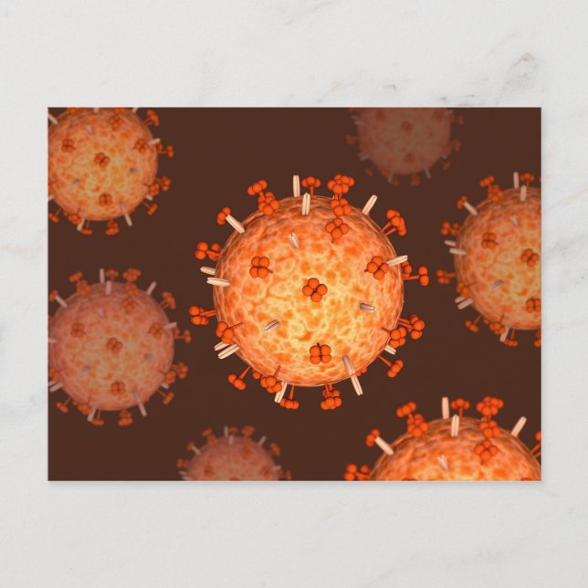 Carte Postale Conceptual Image Of Influenza Causing Flu 2 (Devant)