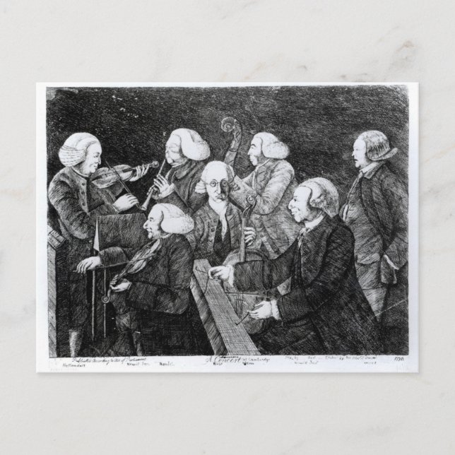 Carte Postale Concert à Cambridge, 1770 (Devant)