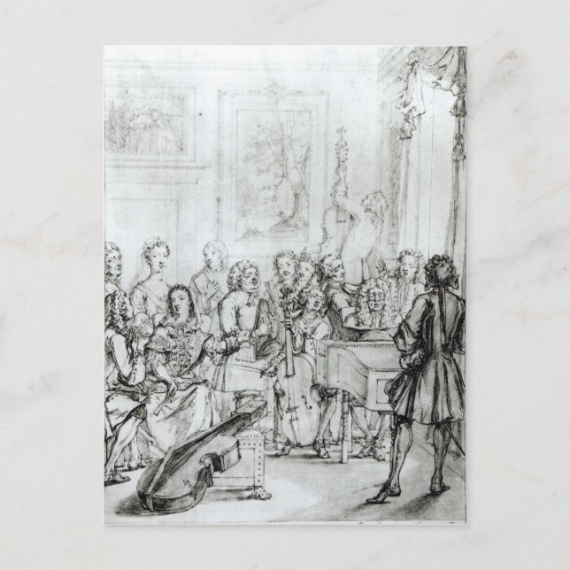 Carte Postale Concert à Montague House, 1736 (Devant)