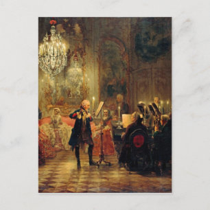 Carte Postale Concert de flûte avec Frédéric le Grand
