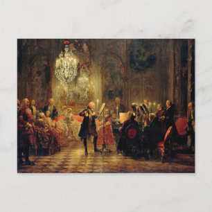 Carte Postale Concert de flûte avec Frédéric le Grand