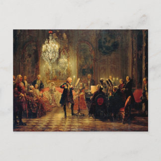 Carte Postale Concert de flûte avec Frédéric le Grand
