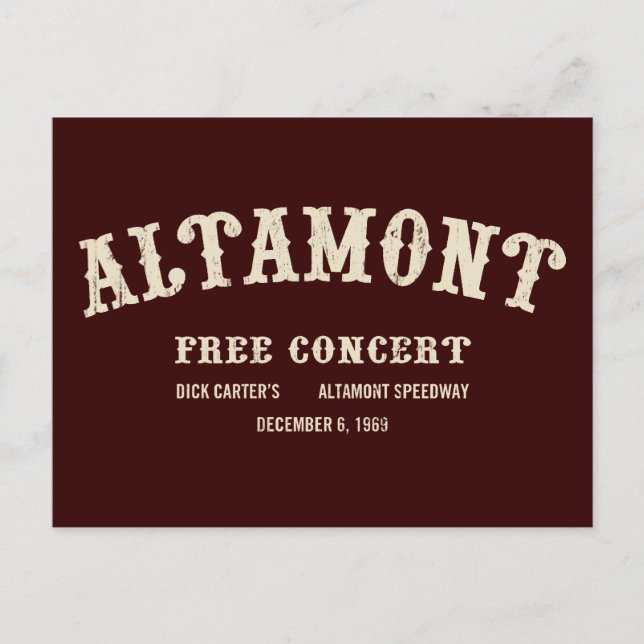 Carte Postale concert gratuit d'altamont (Devant)