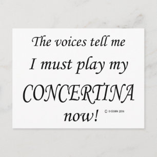 Carte Postale Concertina Voices dit qu'il faut jouer