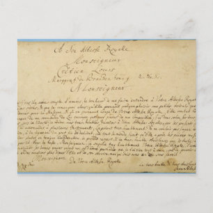 Carte Postale Concerts de Brandenburger de dévouement manuscrit