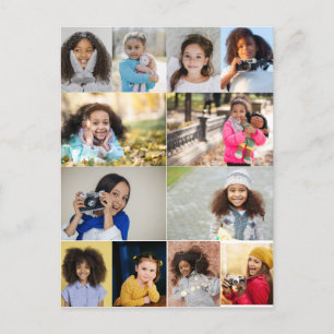 Carte Postale Concevez Votre Propre Collage de 12 Photos