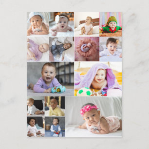Carte Postale Concevez votre propre collage de 15 photos