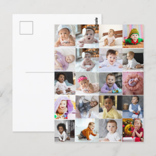 Carte Postale Concevez votre propre collage de 20 photos
