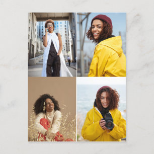 Carte Postale Concevez votre propre collection de 4 photos