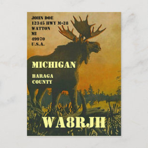 Carte Postale Concevez votre propre opérateur radio HAM QSL Op M