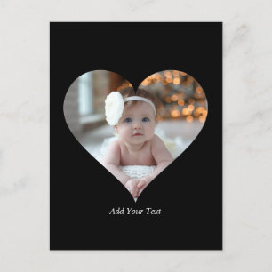 Carte Postale Concevez votre propre photo en forme de coeur uniq