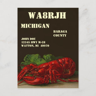 Carte Postale Concevez votre propre radioopérateur HAM QSL Op Wi