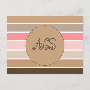 Carte postale Conch Sea Shell Stripes