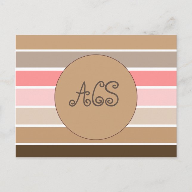 Carte postale Conch Sea Shell Stripes (Devant)