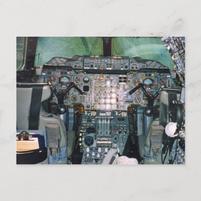 Carte postale Concorde Cockpit (Devant)