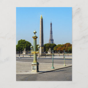 Carte Postale Concorde Luxor Obelisk et Tour Eiffel - Paris