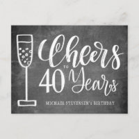 Concours à 40 ans d'invitation d'anniversaire en t