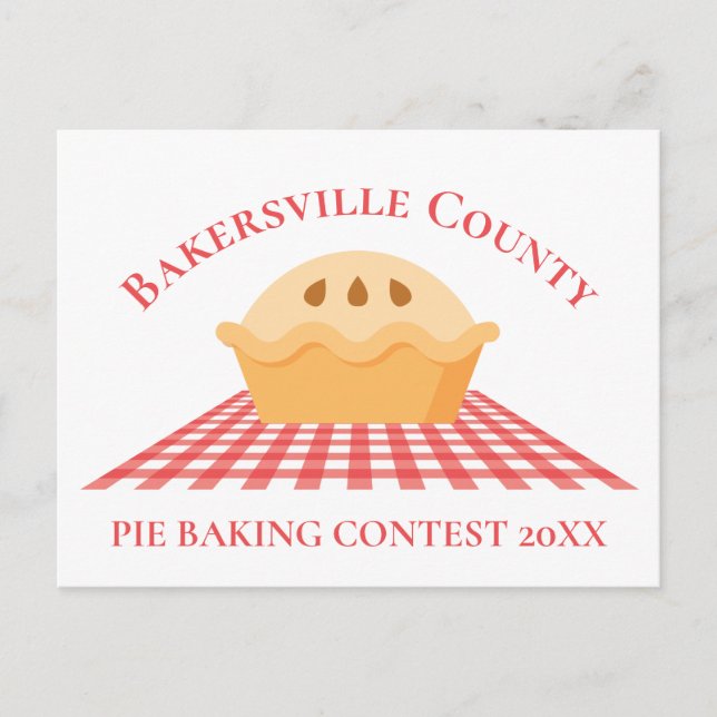 Carte Postale Concours de pâtisserie Cute Custom County Festival (Devant)