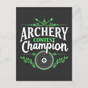 Carte Postale Concours de tir à l'arc Champion Compétition Bow a