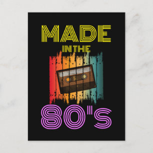 CARTE POSTALE CONÇU DANS LES ANNÉES 80 BANDE MAGNÉTIQUE VINTAGE