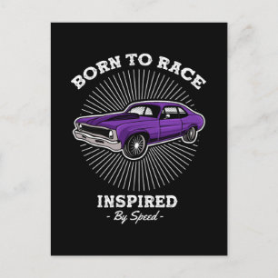 Carte Postale Conçu pour la course Muscle Car Classique Rétro De