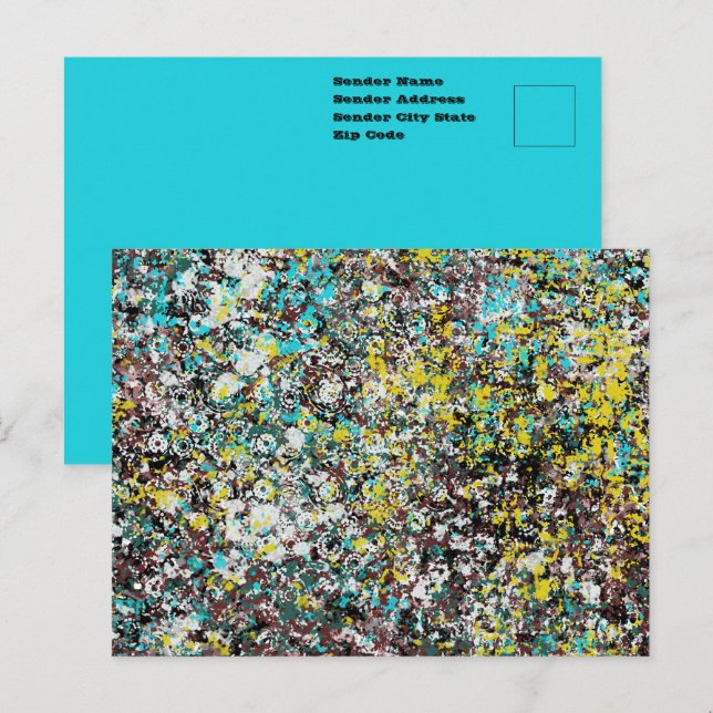 Carte Postale Conçu pour les amateurs de design d'art abstrait (Devant / Derrière)