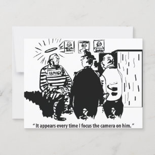 Carte Postale Condamnation innocente, focus caméra, Vintage amus