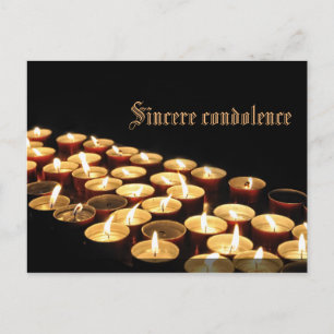 Carte Postale Condoléances sincères