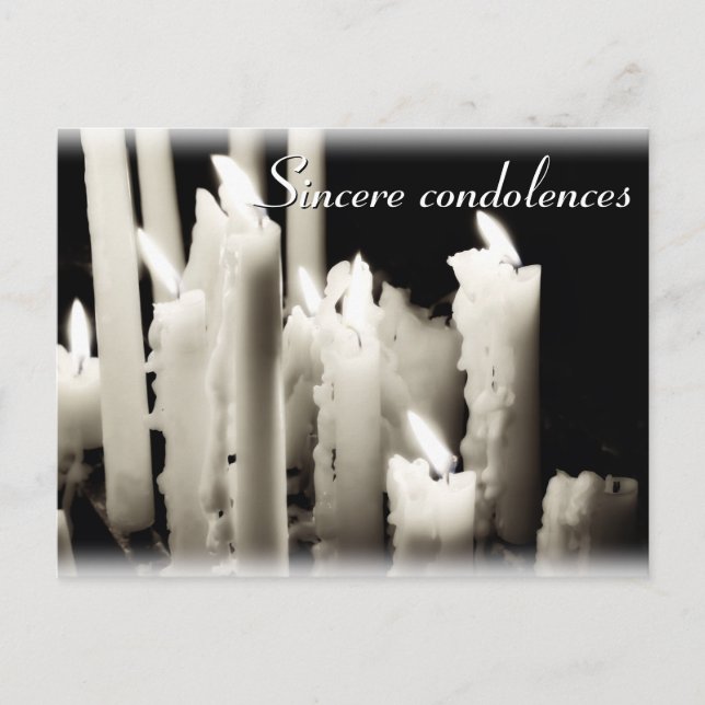 Carte Postale Condoléances sincères (Devant)