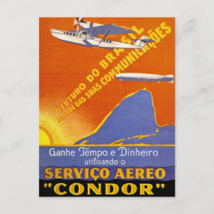 Carte Postale Condor ~ Service aérien brésilien