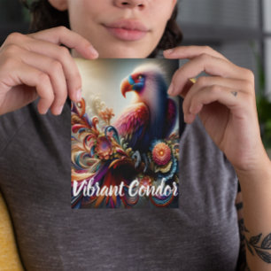 Carte Postale Condor vibrant perché au sommet d'une branche d'ar