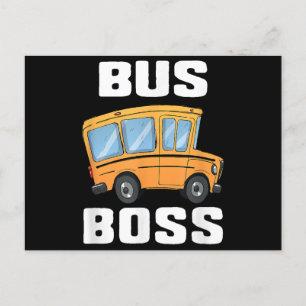 Carte Postale Conducteur de bus scolaire drôle de patron de bus