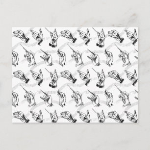 Carte Postale Conducteur (motif en noir et blanc)