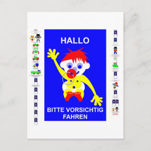 Carte Postale Conduisez prudemment - en allemand.