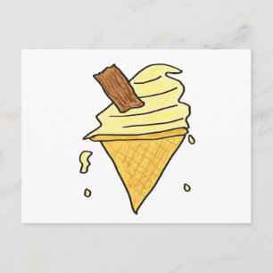 Carte Postale Cône de crème glacée