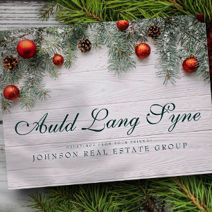 Carte Postale Cones de pin de Noël   Auld Lang Syne Salutation