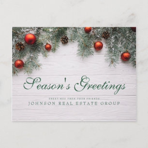Carte Postale Cones de pin de Noël   BONNES FÊTES